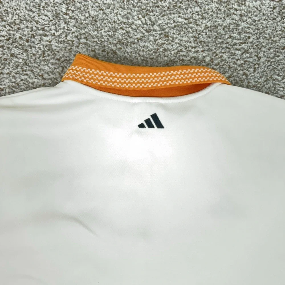 Vintage Tennessee Volunteers Shirt Men XL White Orange NCAA Adidas Polo Football